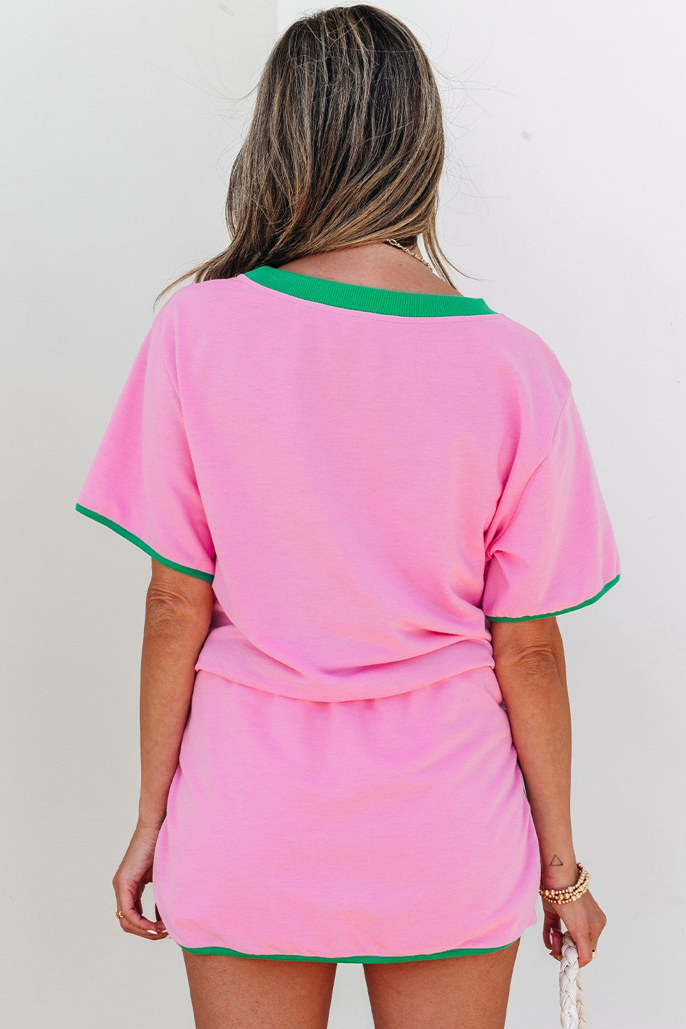 Colorblock Shirt & Skort Set