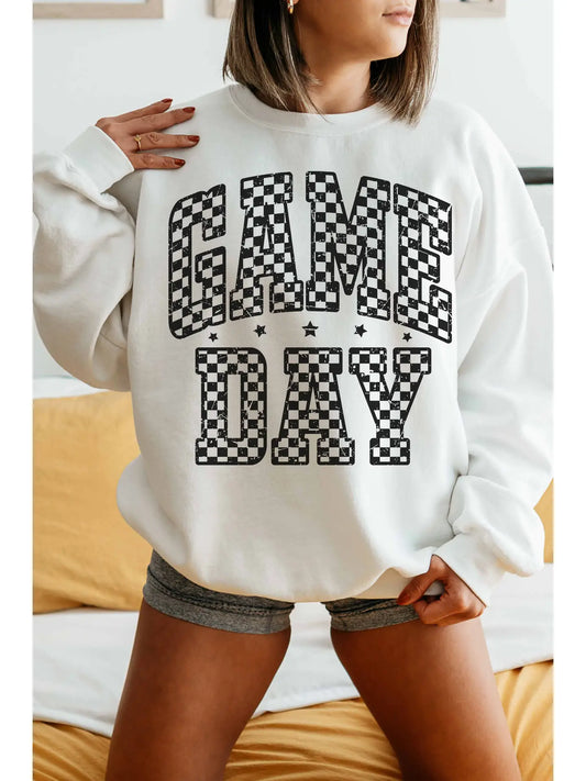 Game Day Checkered Sweatshirt