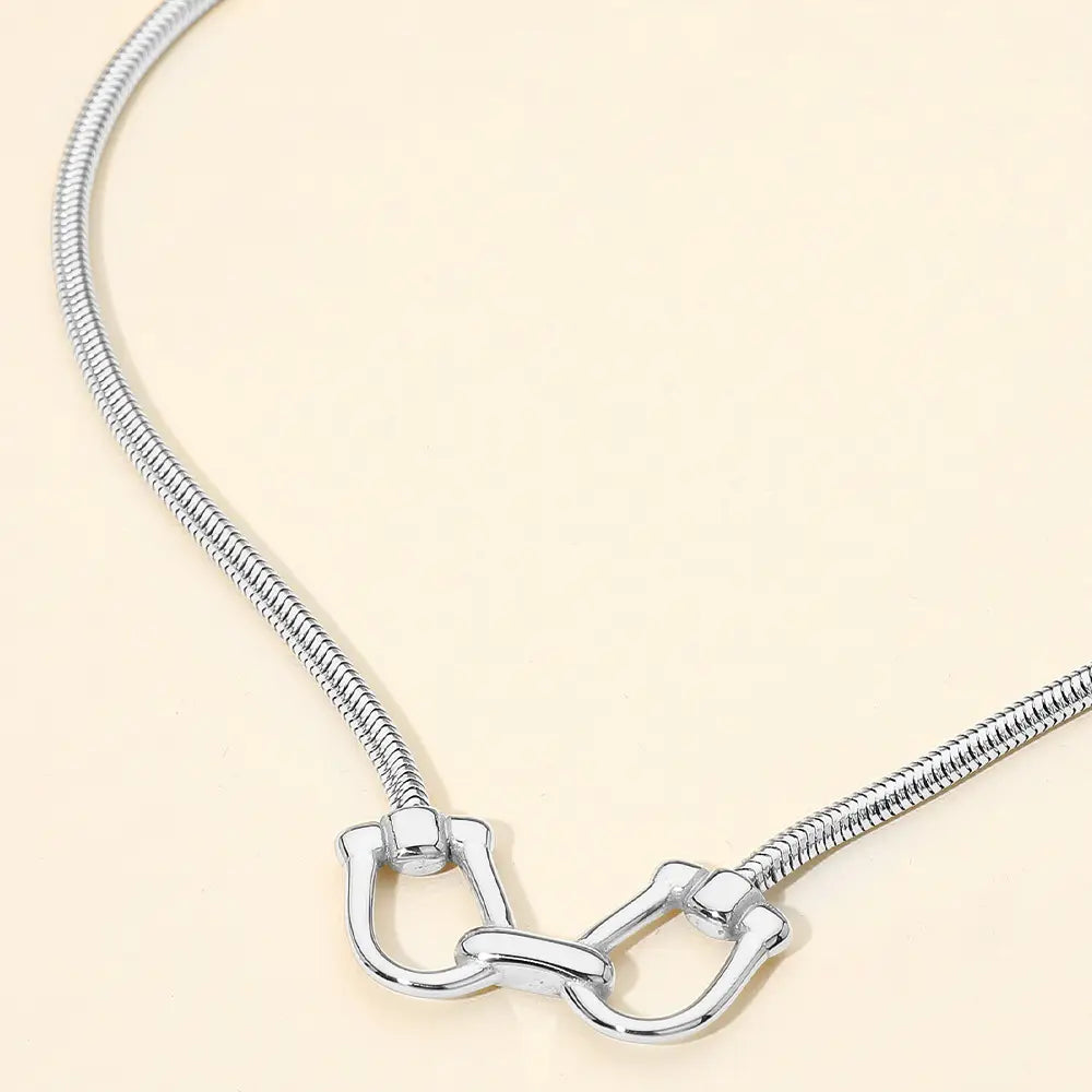 Horsebit Pendant Necklace
