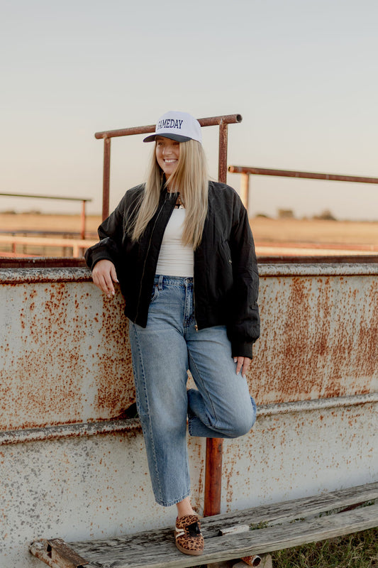 Oversized Bomber Puffer Jacket