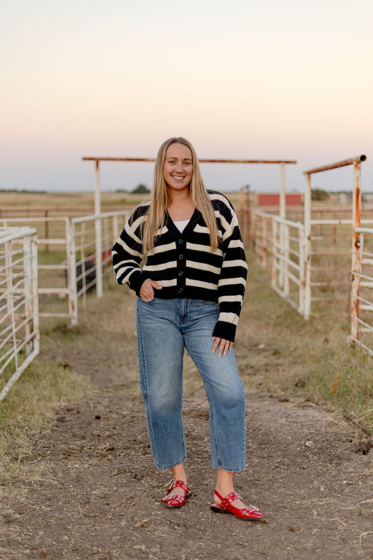 Layered in Lines Sweater