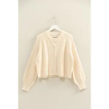 Buttoned & Beige Sweater